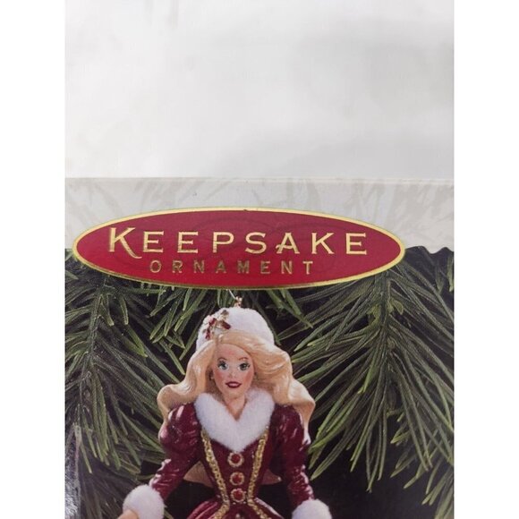 Vintage 1996 Hallmark Keepsake Holiday Barbie Collector Ornament Christmas Decor - Picture 2 of 7